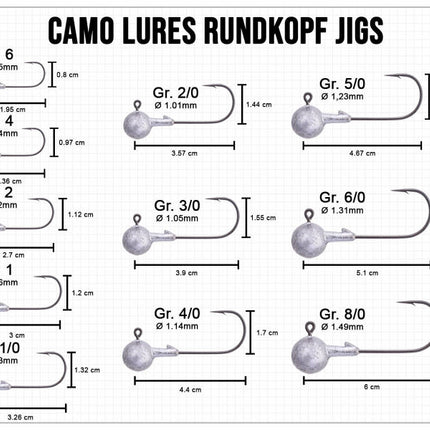 CAMO JIGGSKALLAR 5-pack